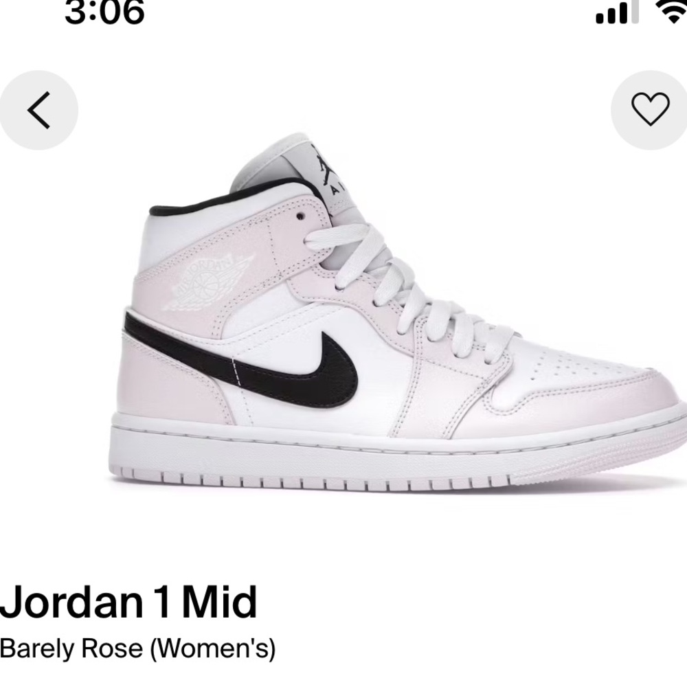 Jordan 1 Mid Barely Rose Women's Shoes